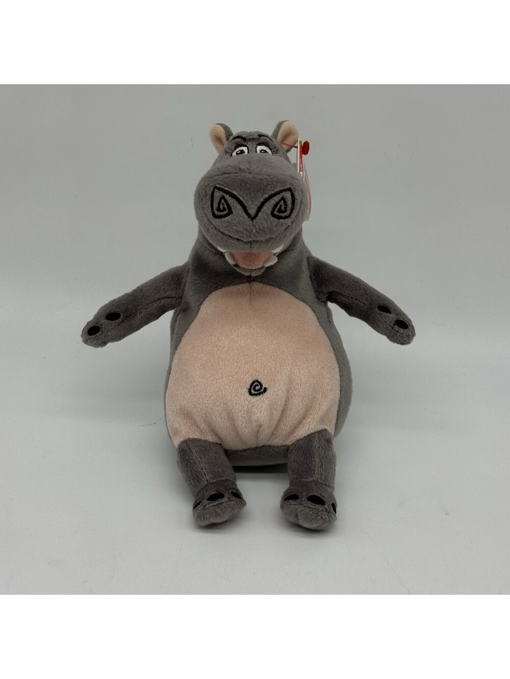 Ty Madagascar 2 GLORIA Hippest Hippo With Heart Tag Plush Beanie Babies Animal